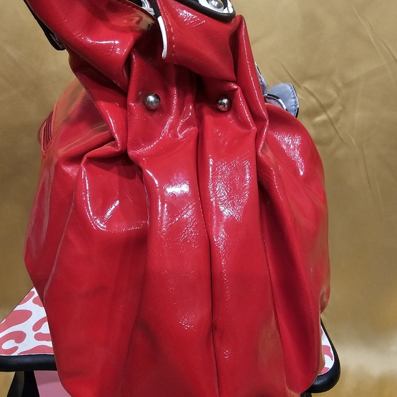 C Nos LG Purse/ Handbag Red with Polka Dots and Rhinestone Bling No tags - Picture 14 of 17